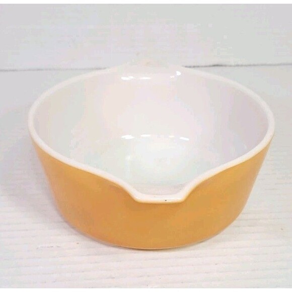 Vintage Pyrex Old Orchard 472 Orange Casserole Dish Brown 1.5 Pint Serving Bake - Picture 4 of 6